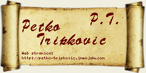 Petko Tripković vizit kartica